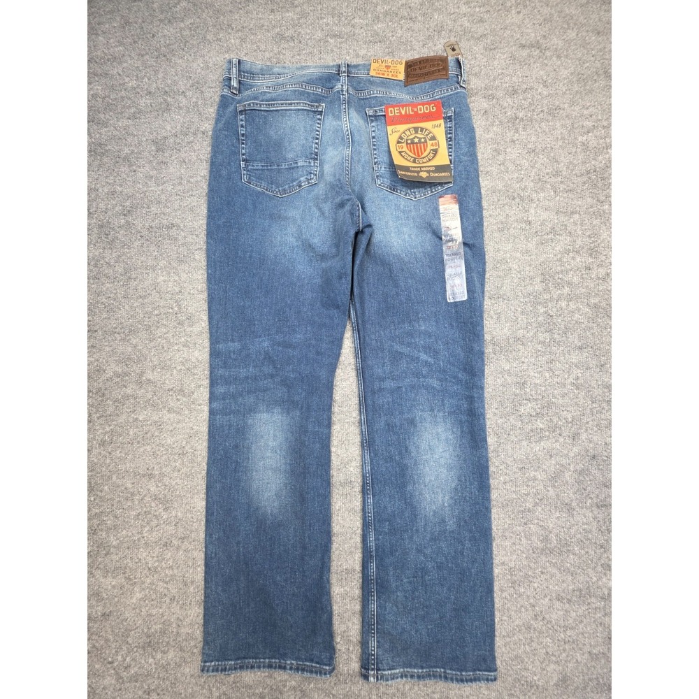 Devil-Dog Relaxed Bootcut Jeans Men's 36 x 30 Blue Denim Smithfield NWT